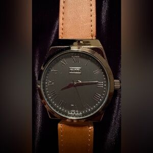 Classic Black and Brown Men's MN 2147 Japanese Precision Watch New without tags